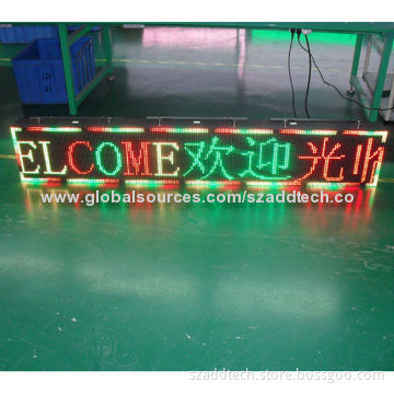 LED Moving Signs, P10mm Outdoor, with IP65 Ingress Protection Level